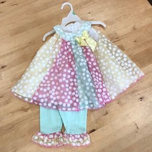 Spring Dress and Ruffled Pants